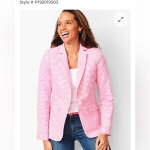 Talbots CLASSIC SUMMER BLAZER - GINGHAM